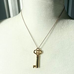 Gold  key necklace